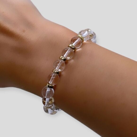 NWT Wool + Pepper Co. Aries + Clear Quartz Bracelet - Zodiac x Gemstone - Picture 9 of 10